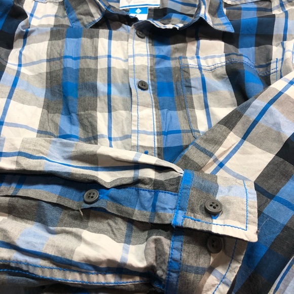 Columbia plaid Button down shirt long sleeve Large - Picture 3 of 8
